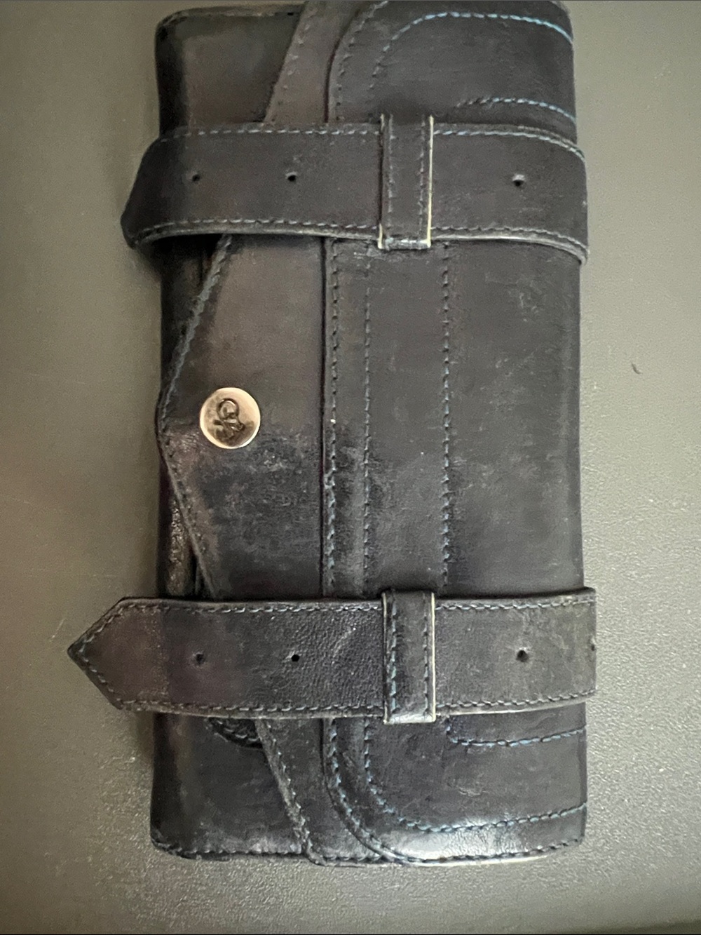Proenza Schouler Leather Wallet Dark Navy